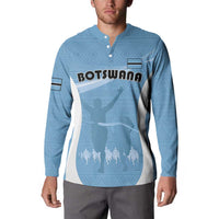 Personalized Botswana Athletics Button Sweatshirt Go Champions Go - Wonder Print Shop