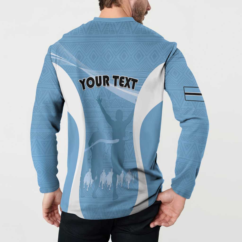 Personalized Botswana Athletics Button Sweatshirt Go Champions Go - Wonder Print Shop