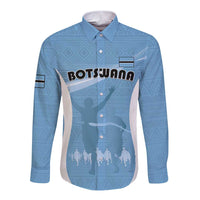 Personalized Botswana Athletics Long Sleeve Button Shirt Go Champions Go - Wonder Print Shop