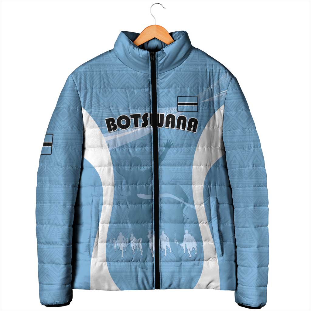 Personalized Botswana Athletics Padded Jacket Go Champions Go - Wonder Print Shop