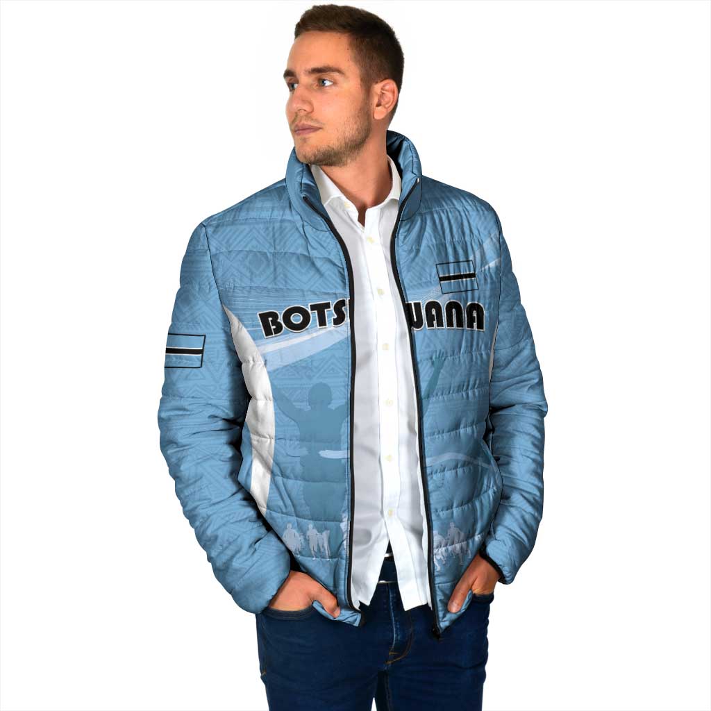 Personalized Botswana Athletics Padded Jacket Go Champions Go - Wonder Print Shop