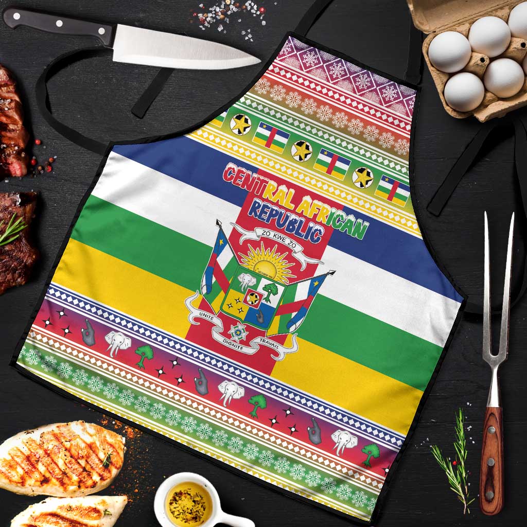 Central African Republic Christmas Apron Joyeux Noel - Wonder Print Shop