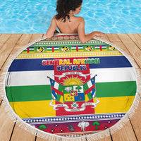 Central African Republic Christmas Beach Blanket Joyeux Noel - Wonder Print Shop