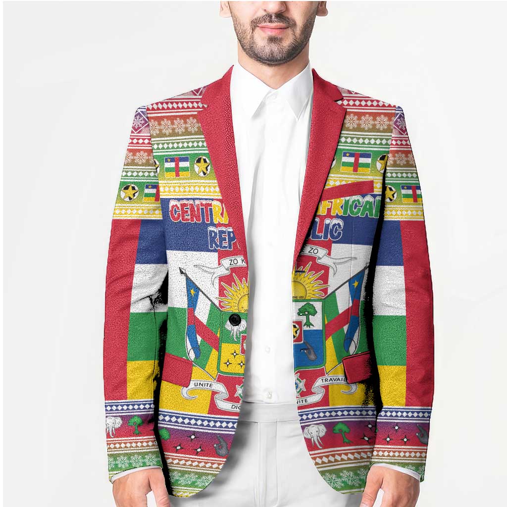 Central African Republic Christmas Blazer Joyeux Noel - Wonder Print Shop