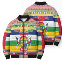 Central African Republic Christmas Bomber Puffer Jacket Joyeux Noel - Wonder Print Shop