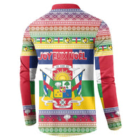 Central African Republic Christmas Button Sweatshirt Joyeux Noel - Wonder Print Shop