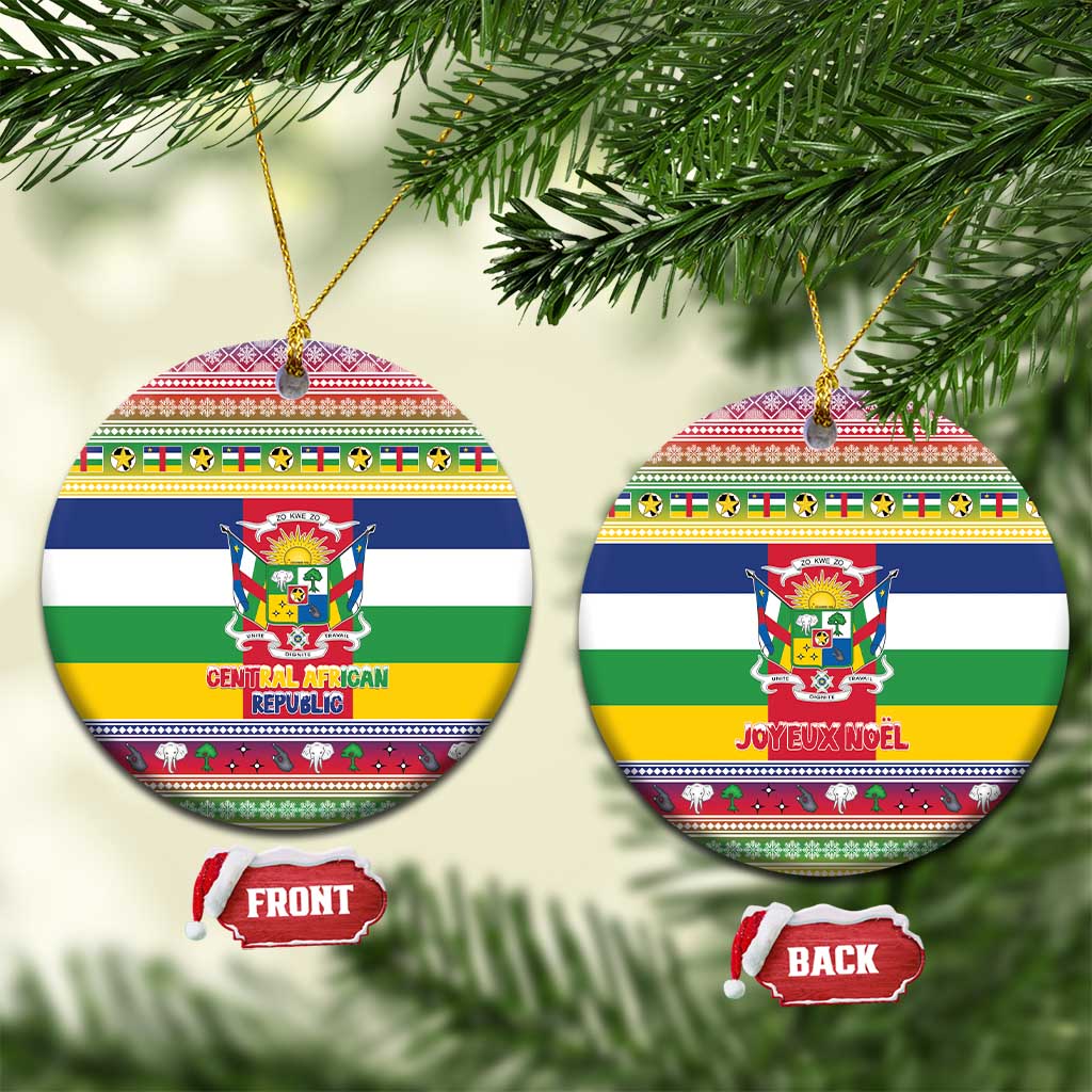 Central African Republic Christmas Ceramic Ornament Joyeux Noel - Wonder Print Shop