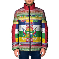Central African Republic Christmas Padded Jacket Joyeux Noel - Wonder Print Shop