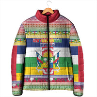 Central African Republic Christmas Padded Jacket Joyeux Noel - Wonder Print Shop