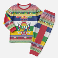 Central African Republic Christmas Pajama Set Joyeux Noel - Wonder Print Shop