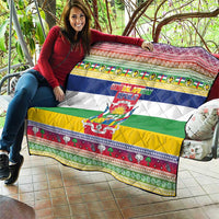 Central African Republic Christmas Quilt Joyeux Noel - Wonder Print Shop