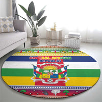 Central African Republic Christmas Round Carpet Joyeux Noel - Wonder Print Shop