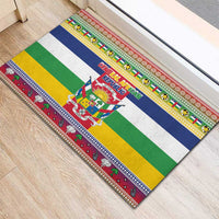 Central African Republic Christmas Rubber Doormat Joyeux Noel - Wonder Print Shop
