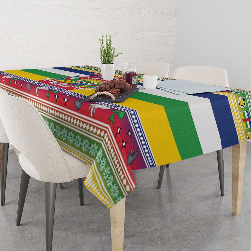 Central African Republic Christmas Tablecloth Joyeux Noel - Wonder Print Shop