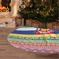 Central African Republic Christmas Tree Skirt Joyeux Noel - Wonder Print Shop