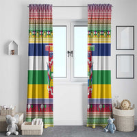 Central African Republic Christmas Window Curtain Joyeux Noel - Wonder Print Shop