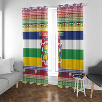 Central African Republic Christmas Window Curtain Joyeux Noel - Wonder Print Shop