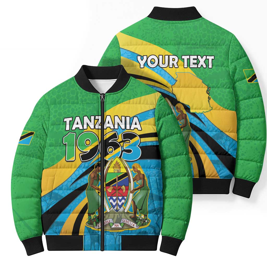 Personalized Tanzania 1963 Bomber Puffer Jacket Happy Independence Day - Wonder Print Shop