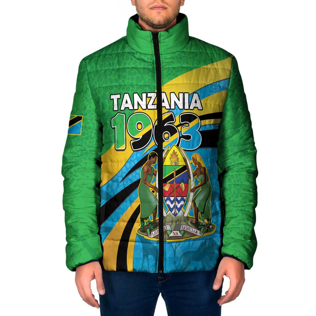 Personalized Tanzania 1963 Padded Jacket Happy Independence Day - Wonder Print Shop