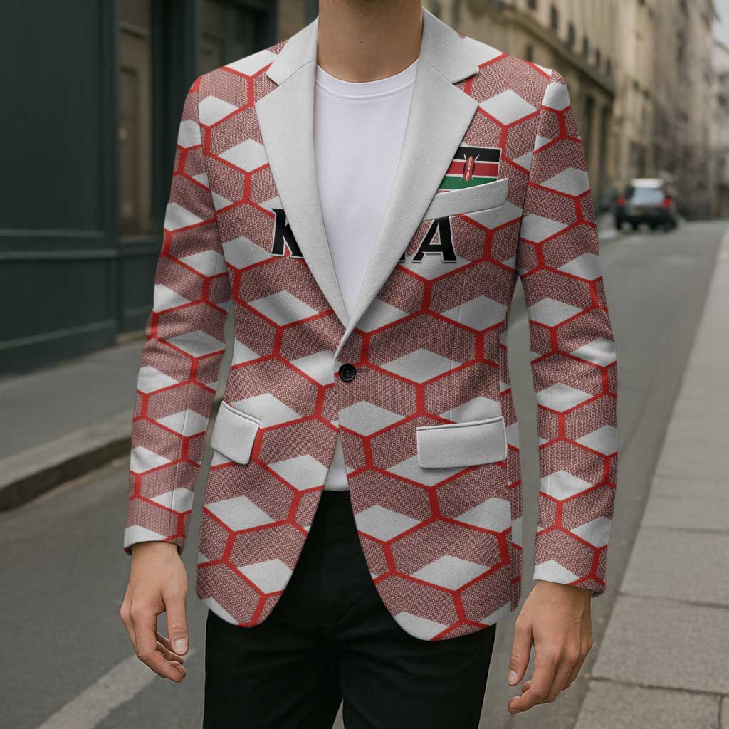 Personalized Kenya Athletics White Jersey Blazer - Wonder Print Shop