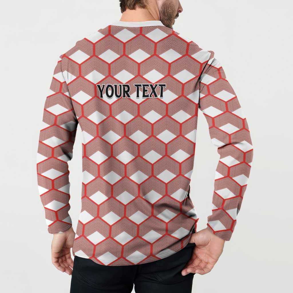 Personalized Kenya Athletics White Jersey Button Sweatshirt - Wonder Print Shop
