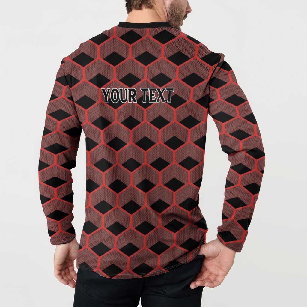 Personalized Kenya Athletics Black Jersey Button Sweatshirt - Wonder Print Shop