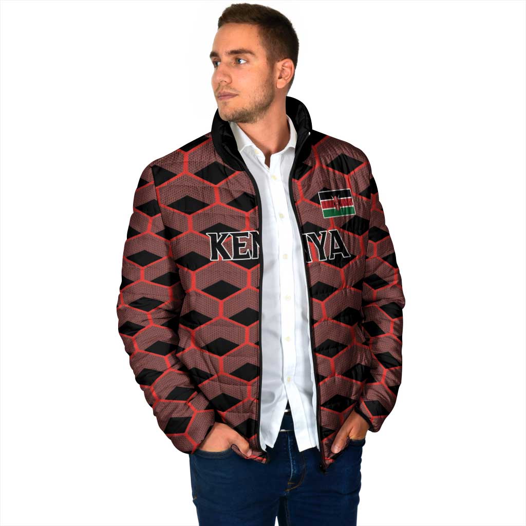 Personalized Kenya Athletics Black Jersey Padded Jacket - Wonder Print Shop