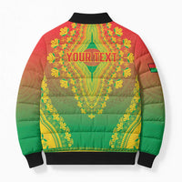 Personalized Burkina Faso African Dashiki Bomber Puffer Jacket - Wonder Print Shop