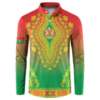 Personalized Burkina Faso African Dashiki Button Sweatshirt - Wonder Print Shop