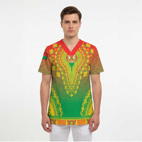 Personalized Burkina Faso African Dashiki Scrub Top - Wonder Print Shop