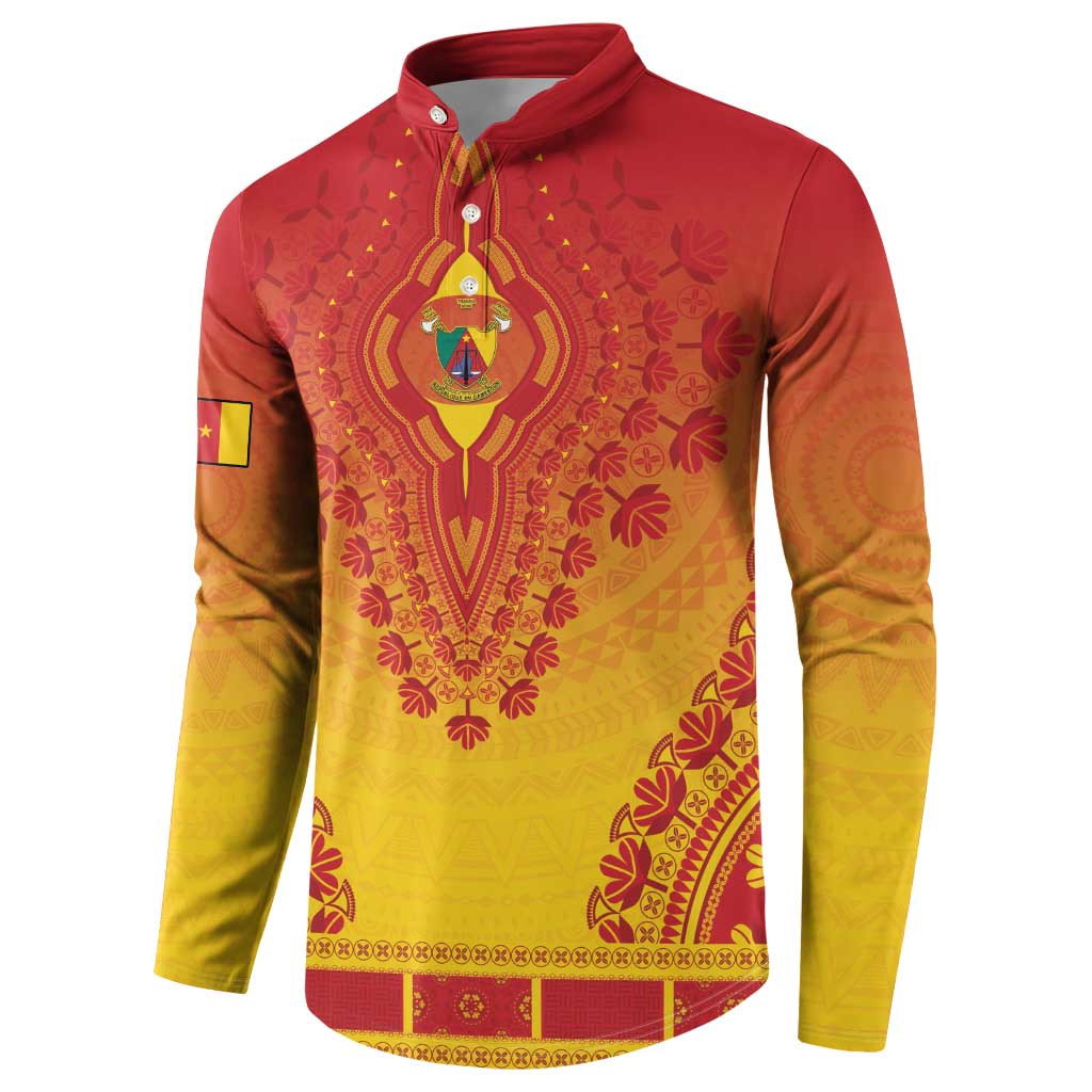 Personalized Cameroon African Dashiki Button Sweatshirt - Wonder Print Shop