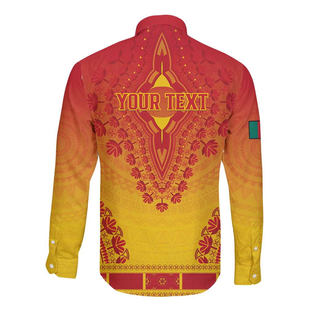 Personalized Cameroon African Dashiki Long Sleeve Button Shirt - Wonder Print Shop