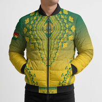 Personalized Ghana African Dashiki Bomber Puffer Jacket - Wonder Print Shop