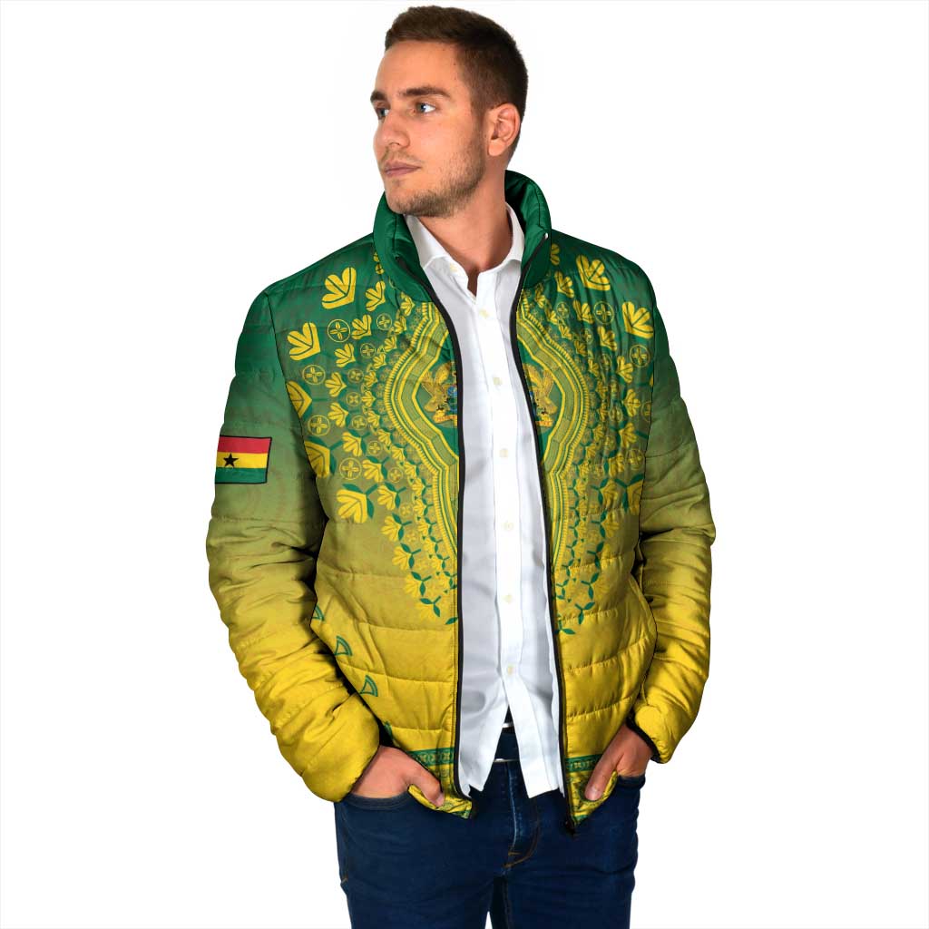Personalized Ghana African Dashiki Padded Jacket - Wonder Print Shop