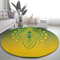 Ghana African Dashiki Round Carpet - Wonder Print Shop