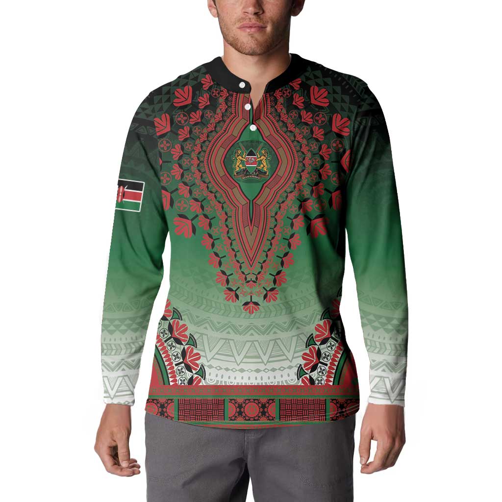 Personalized Kenya African Dashiki Button Sweatshirt - Wonder Print Shop