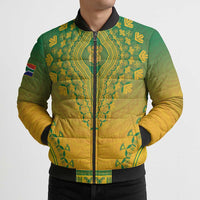 Personalized South Africa African Dashiki Bomber Puffer Jacket - Wonder Print Shop