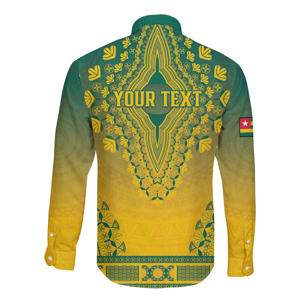 Personalized Togo African Dashiki Long Sleeve Button Shirt - Wonder Print Shop