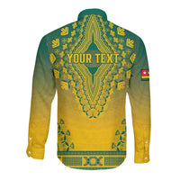 Personalized Togo African Dashiki Long Sleeve Button Shirt - Wonder Print Shop