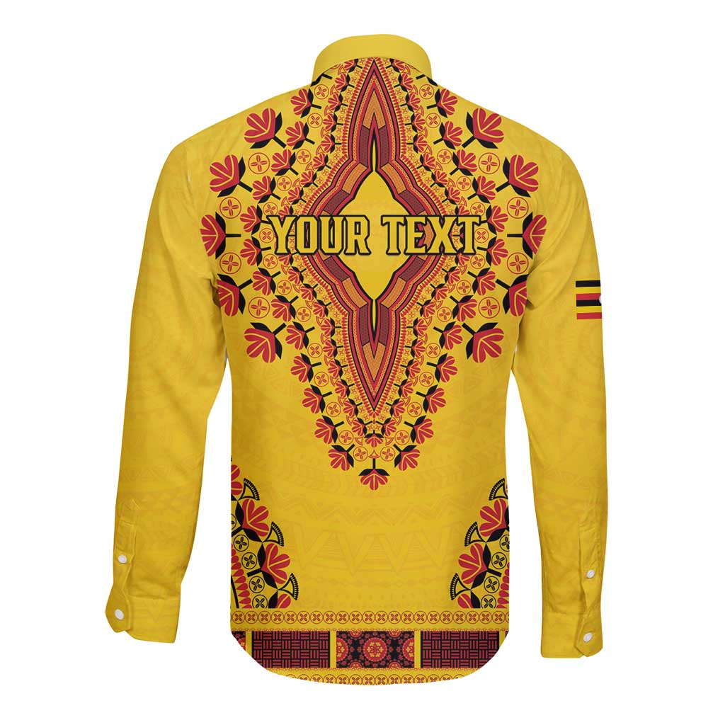 Personalized Uganda African Dashiki Long Sleeve Button Shirt - Wonder Print Shop