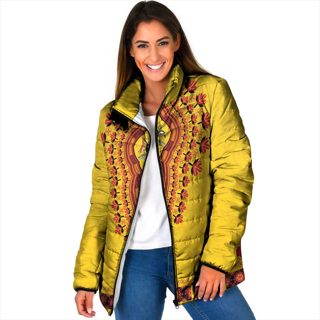 Personalized Uganda African Dashiki Padded Jacket - Wonder Print Shop