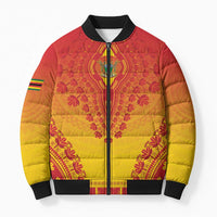 Personalized Zimbabwe African Dashiki Bomber Puffer Jacket - Wonder Print Shop