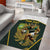 South Africa Rugby Personalised Area Rug Springboks Mascot With King Protea -  African Pattern - Wonder Print Shop