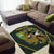 South Africa Rugby Personalised Area Rug Springboks Mascot With King Protea -  African Pattern - Wonder Print Shop