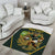 South Africa Rugby Personalised Area Rug Springboks Mascot With King Protea -  African Pattern - Wonder Print Shop