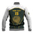 South Africa Rugby Personalised Baseball Jacket Springboks Mascot With King Protea -  African Pattern - Wonder Print Shop