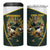 South Africa Rugby Personalised 4 in 1 Can Cooler Tumbler Springboks Mascot With King Protea -  African Pattern - Wonder Print Shop