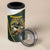 South Africa Rugby Personalised 4 in 1 Can Cooler Tumbler Springboks Mascot With King Protea -  African Pattern - Wonder Print Shop