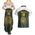 South Africa Rugby Personalised Couples Matching Summer Maxi Dress and Hawaiian Shirt Springboks Mascot With King Protea -  African Pattern - Wonder Print Shop