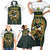 South Africa Rugby Personalised Family Matching Short Sleeve Bodycon Dress and Hawaiian Shirt Springboks Mascot With King Protea -  African Pattern - Wonder Print Shop